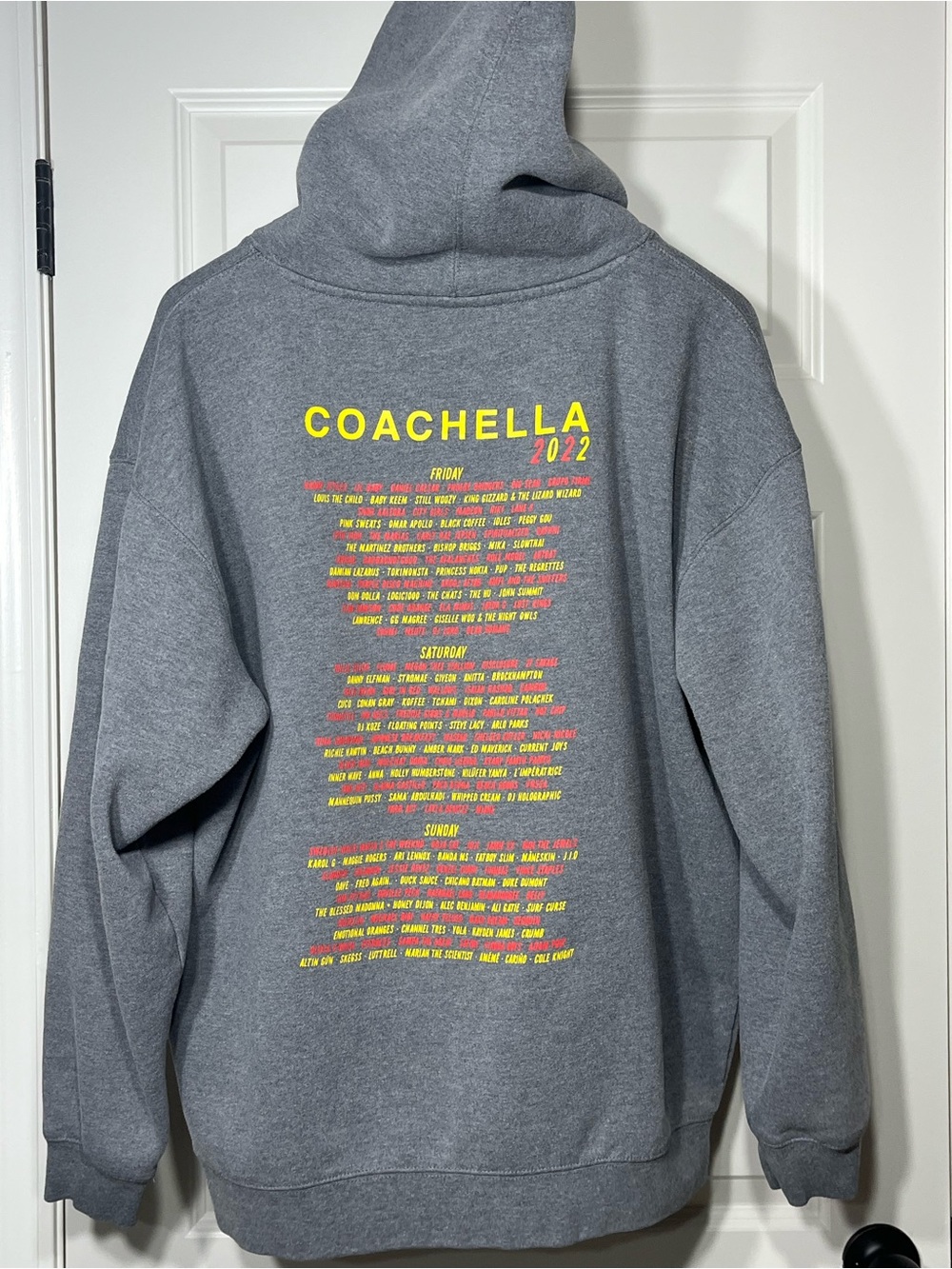 Coachella 2022 Festival Pullover Hoodie Gray Graphic XL Lineup Merch